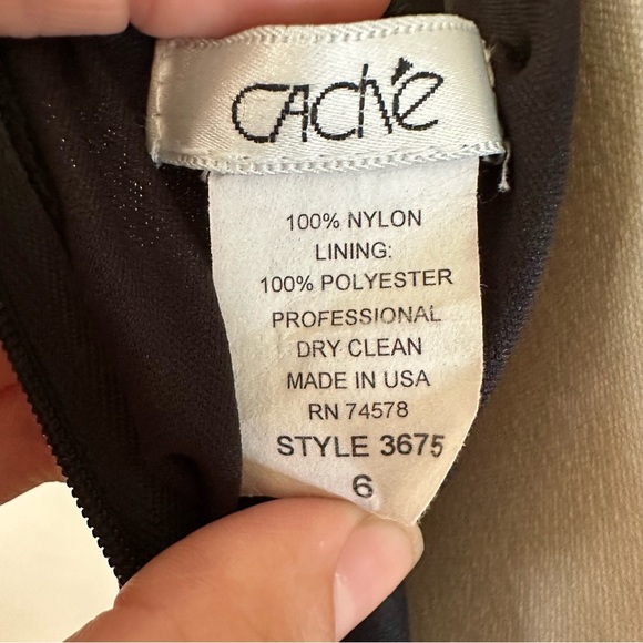 Vintage Cache Y2K 90’s Floral Halter Dress Women 6 Fairy Overlay Midi Party Blac - Picture 7 of 7